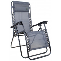 Șezlong / scaun plajă reglabil InGarden - gri 