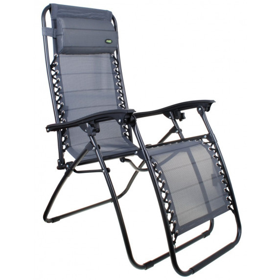 Șezlong / scaun plajă reglabil InGarden - gri