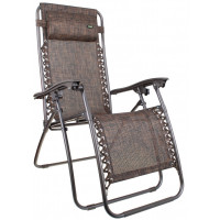 Șezlong / scaun plajă reglabil InGarden - maro 