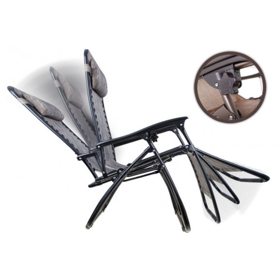 Șezlong / scaun plajă reglabil InGarden - maro