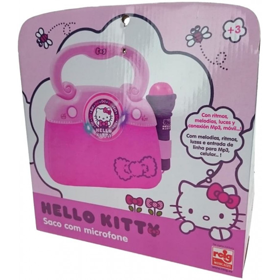 Geantă Hello Kitty cu microfon și melodii  - roz - Reig