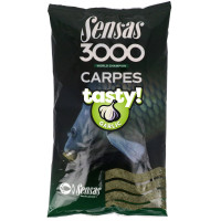 Amestec hrană pentru pescuit crap 3000 - 1 kg -Tasty Garlic, usturoi - Sensas 40722 