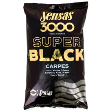 Amestec hrană pentru pești - 3000 Super Black Carpe - 1 kg - Sensas 11582 