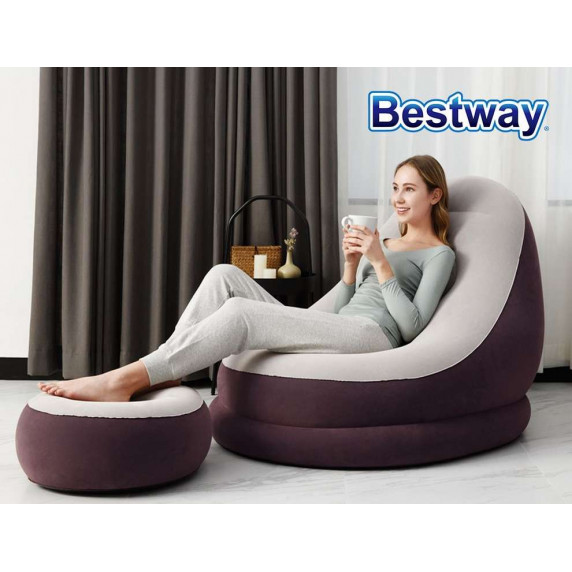 Fotoliu gonflabil - BESTWAY 75053 Comfort Crusier Air Chair - burgund