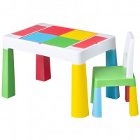 Masă pentru copii cu scăunel - multicolor - Tega 
