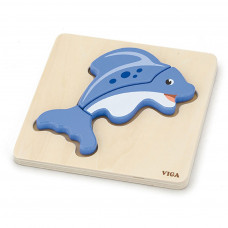 Jucărie cu forme din lemn - VIGA - pește 