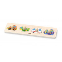 Jucărie cu forme din lemn - vehicule - VIGA 